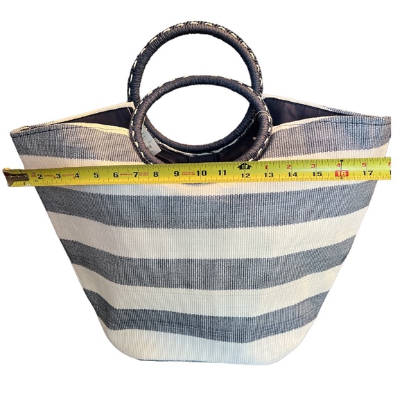NWT- 🏖 Large  Blue & White Beach / Resort Bag Tote - Picture 4 of 4